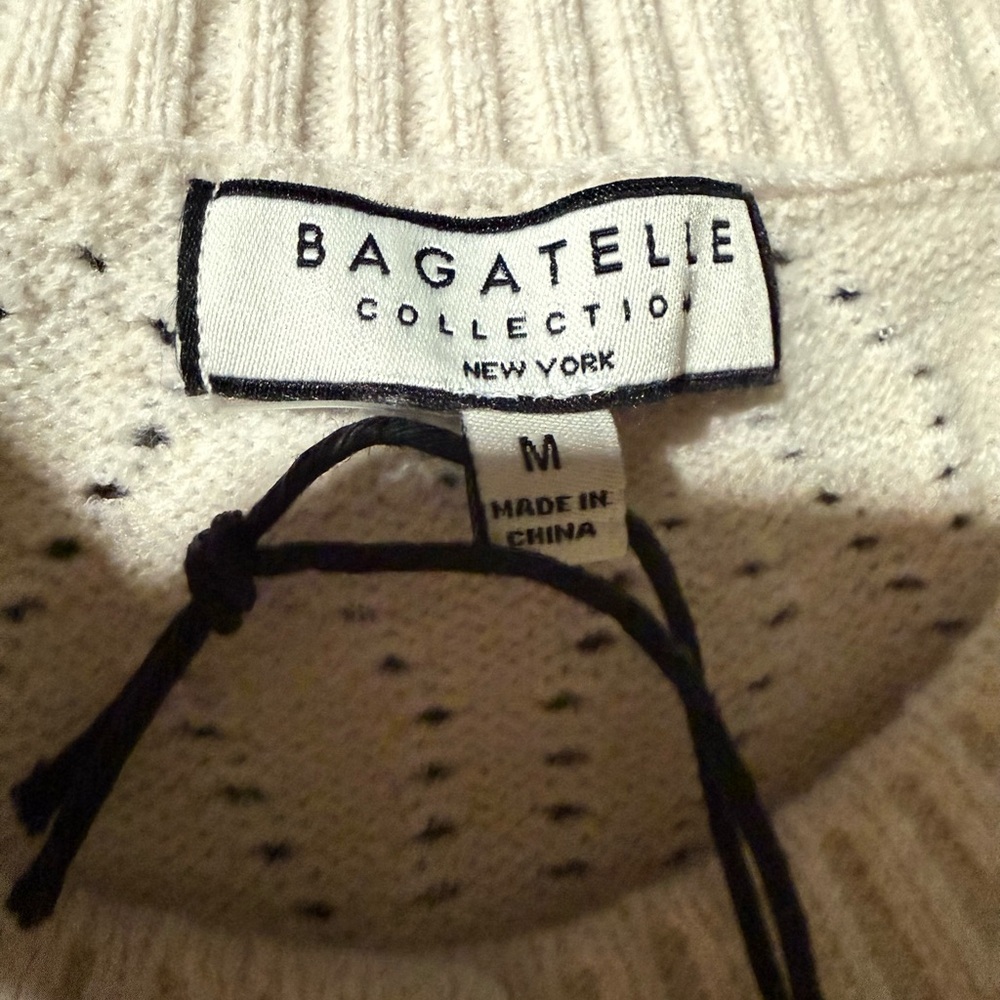 Bagatelle Ivory Ruffle Knit Cardigan - Picture 3 of 10